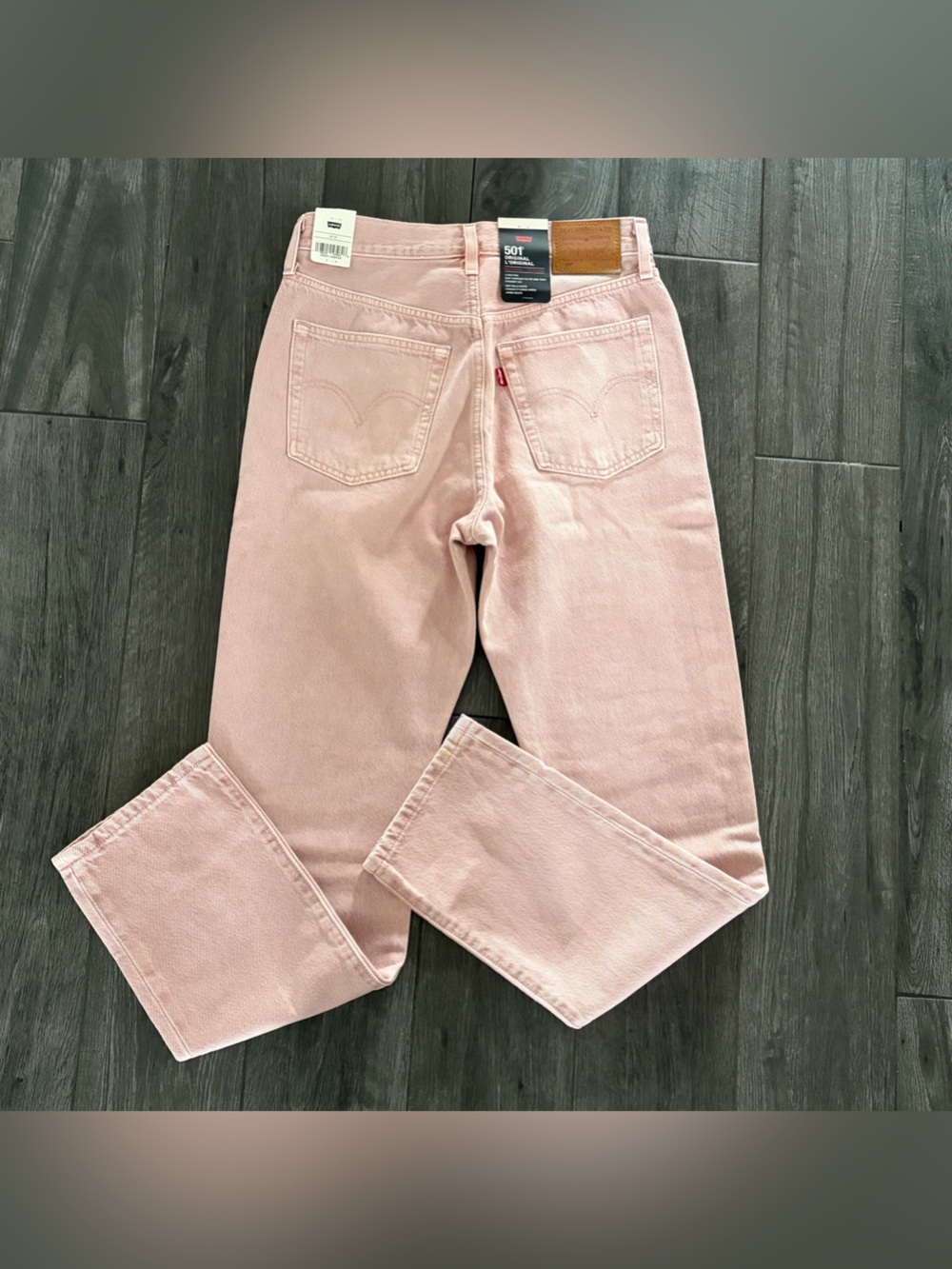 Levi's 501 Original Women's Jeans Scraped Pale Mauve - Pink - Picture 5 of 5